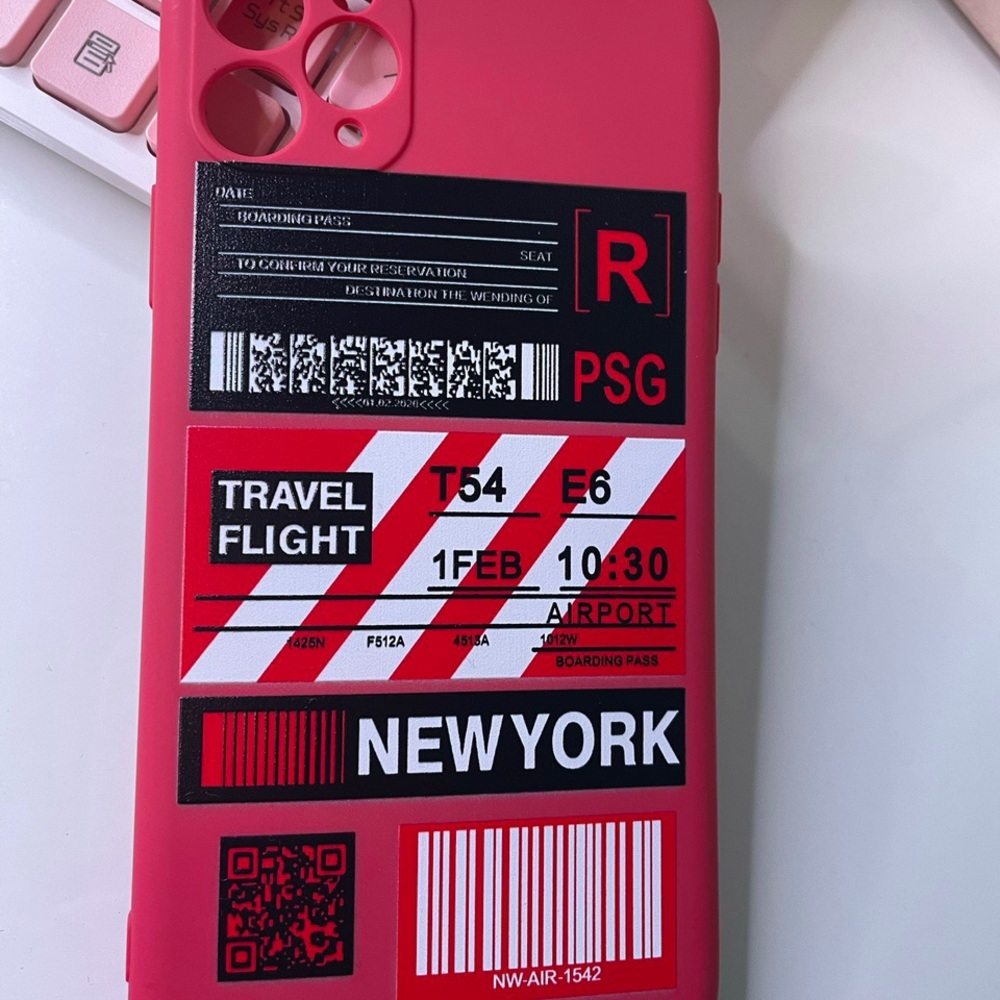 Red Barcode Collage IPhone Case